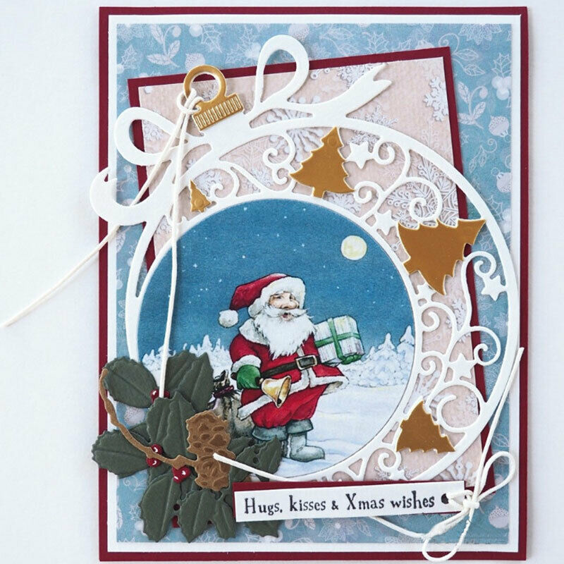 Christmas Cutting Dies Scrapbooking Die Stencil Mold Metal Craft Elk Embossing