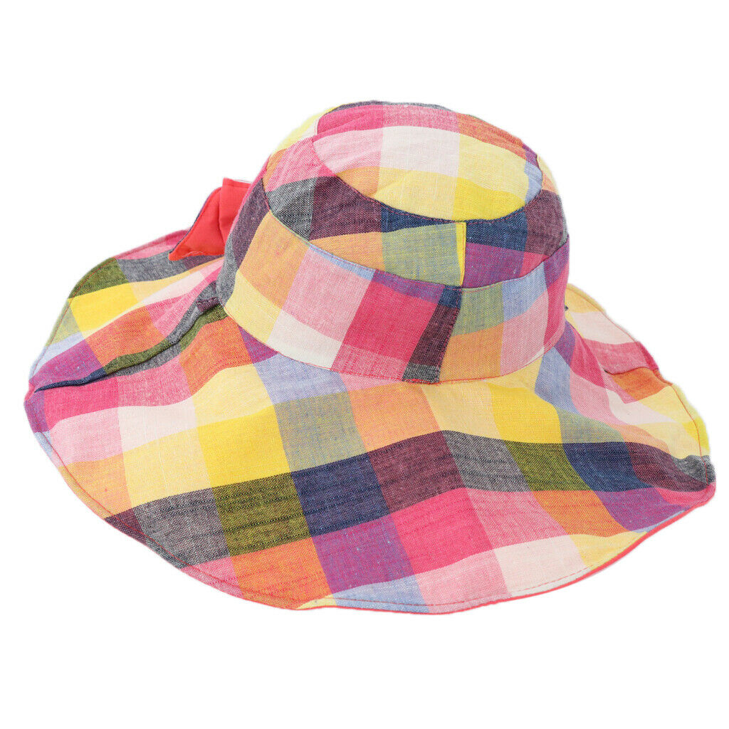 Women Foldable Floppy Reversible Wide Brim Beach Sun Hat Watermelon red