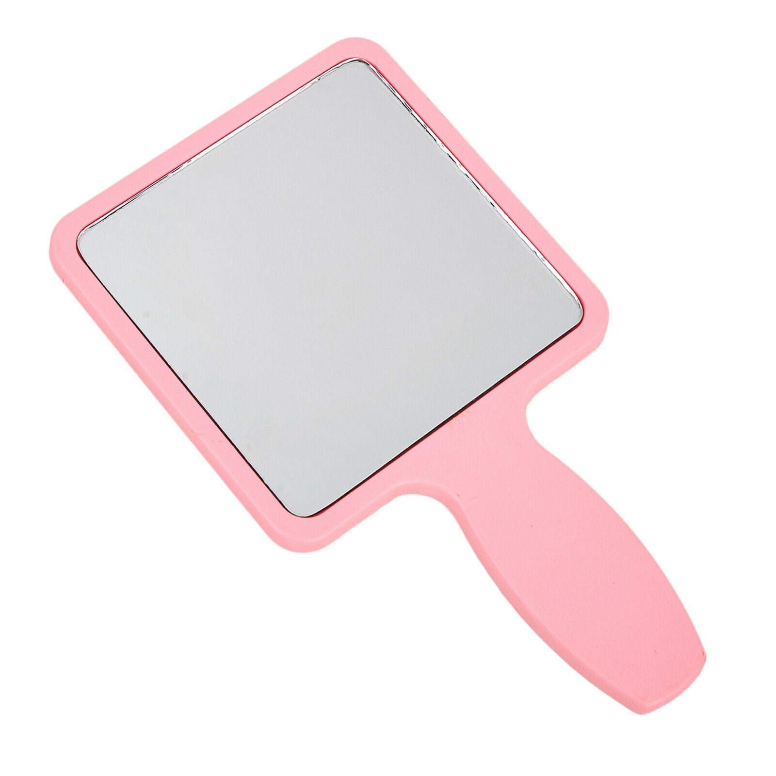 Compact Cute Makeup Square Shaped Mirror Handheld Single Side Pink