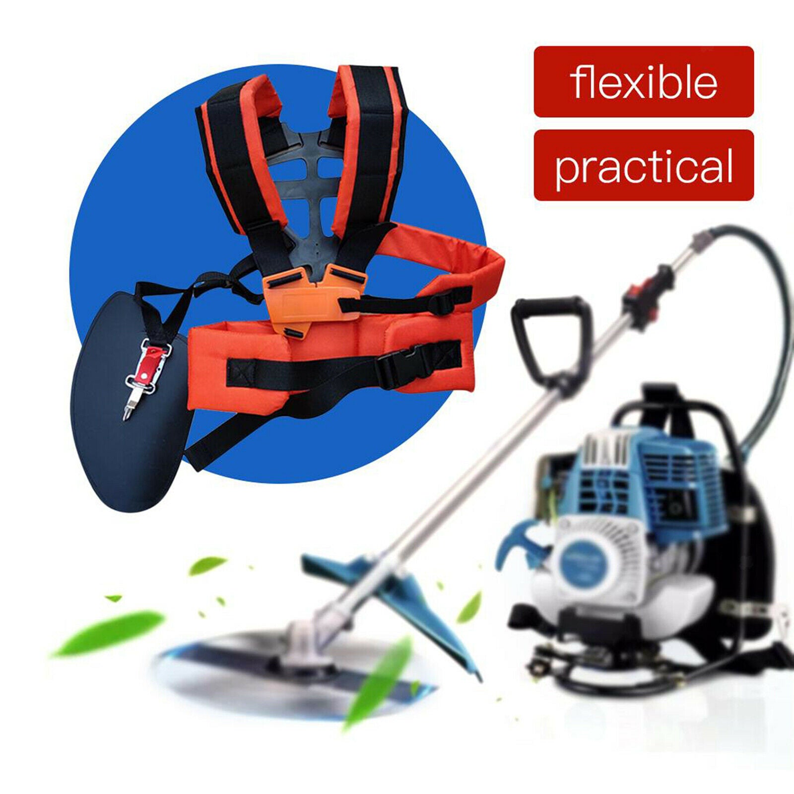 Mower Shoulder Strap Padded Harness Belt for Brushcutters Grass Trimmer