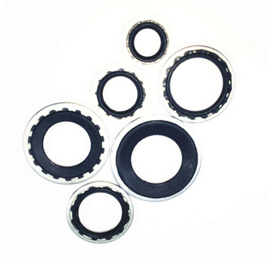28 Pcs 6 Sizes Alloy Metal Air Conditioning Compressor Gaskets For R134a A/C