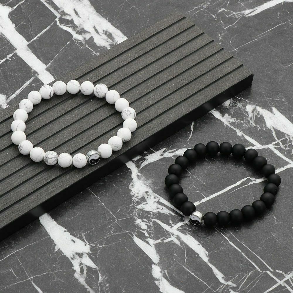 Accessories Jewelry Bracelet Braided Hand Rope Yin Yang Charm Pendant Wristband
