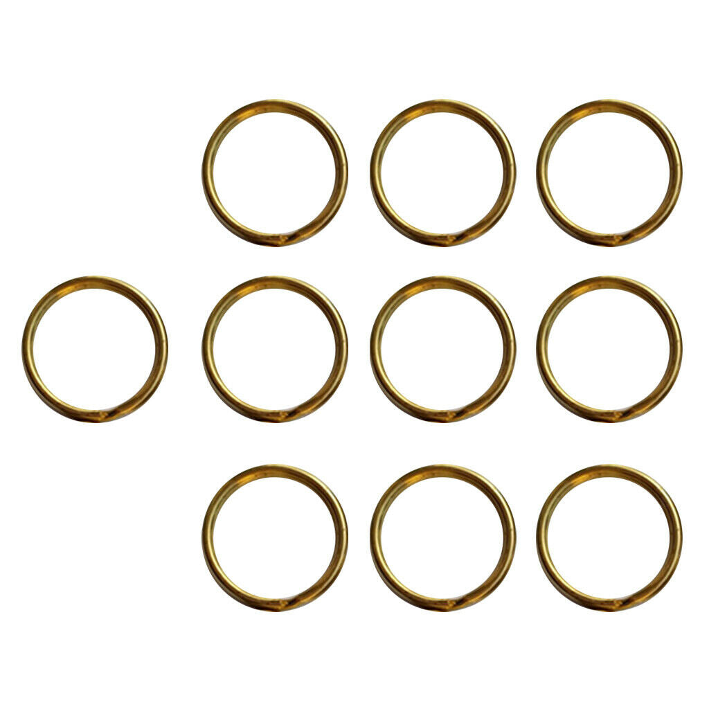 20 Pieces Brass Round Split Key Chain Rings Key Holder Loop Craft 20mm+15mm