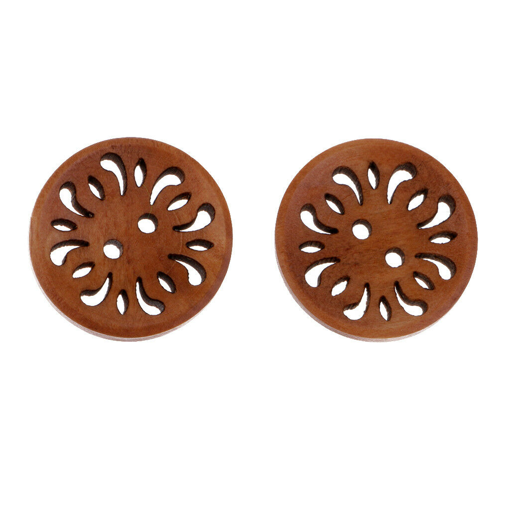 20pcs Wooden Flower Shaped Buttons 2 holes 23mm DIY Sewing Buttons Craft