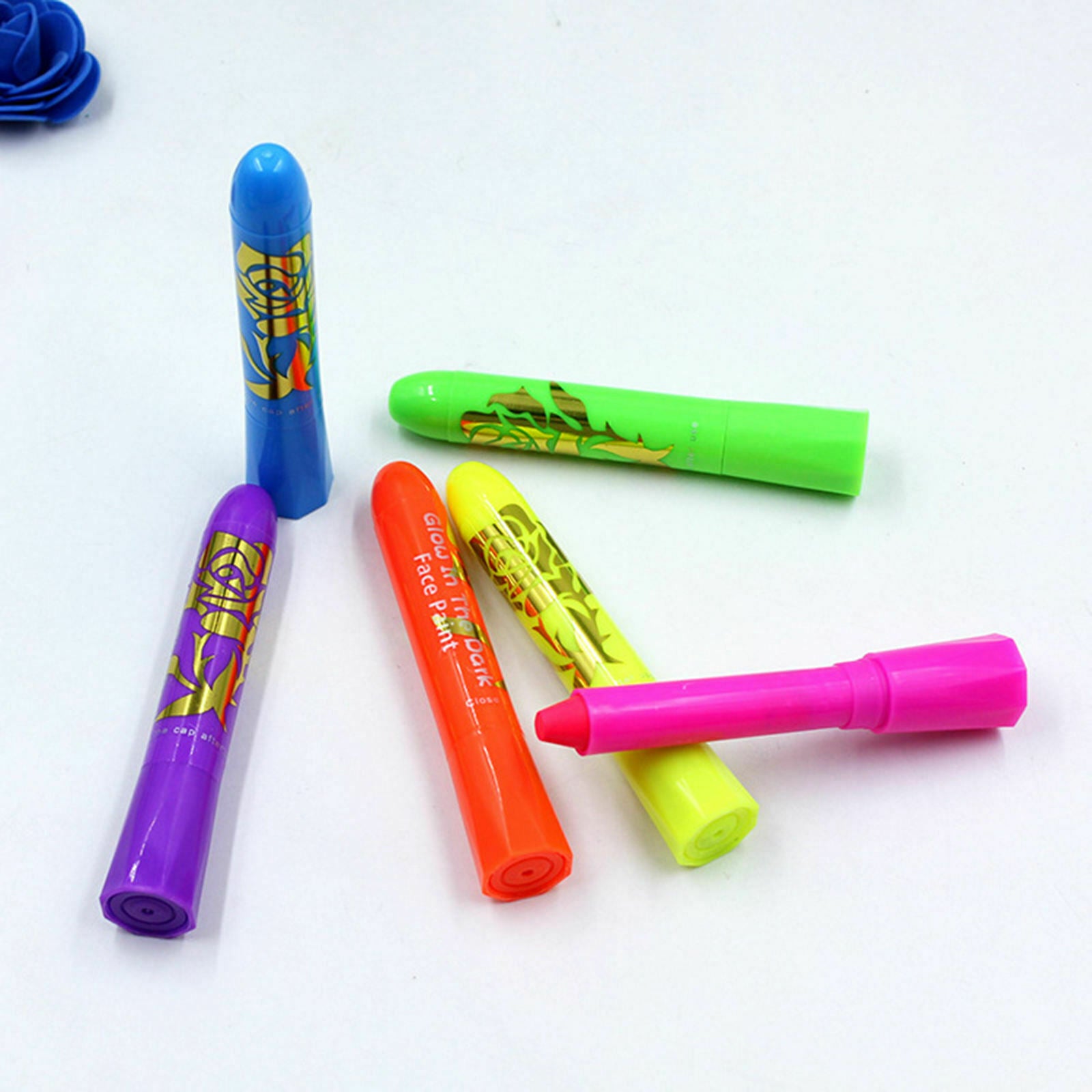 Luminous Face Paint Crayon Kit Body Painting Sticks Kids Halloween Gift