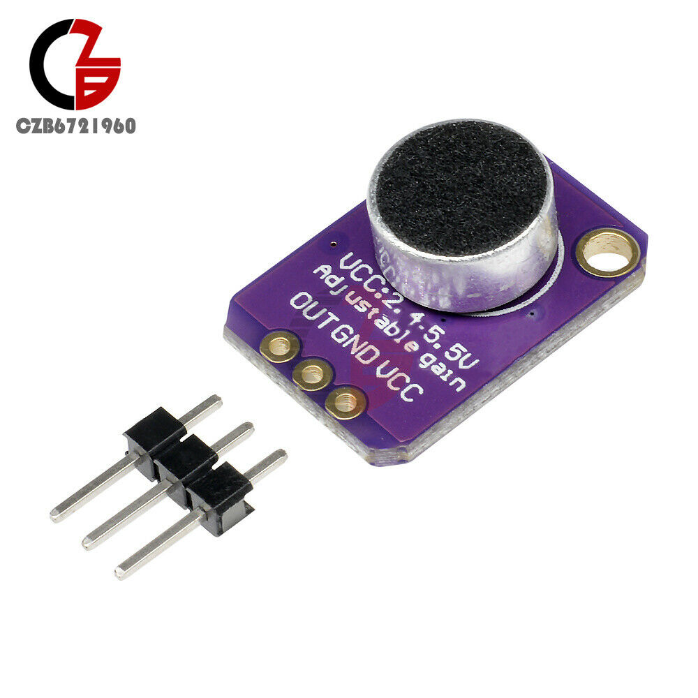 2PCS GY-MAX4466 Electret Microphone Mic Amplifier w/ Adjustable Gain for Arduino