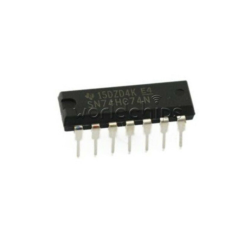 10PCS 74HC74 HC74 DIP14 DIP-14 TI chip IC NEW