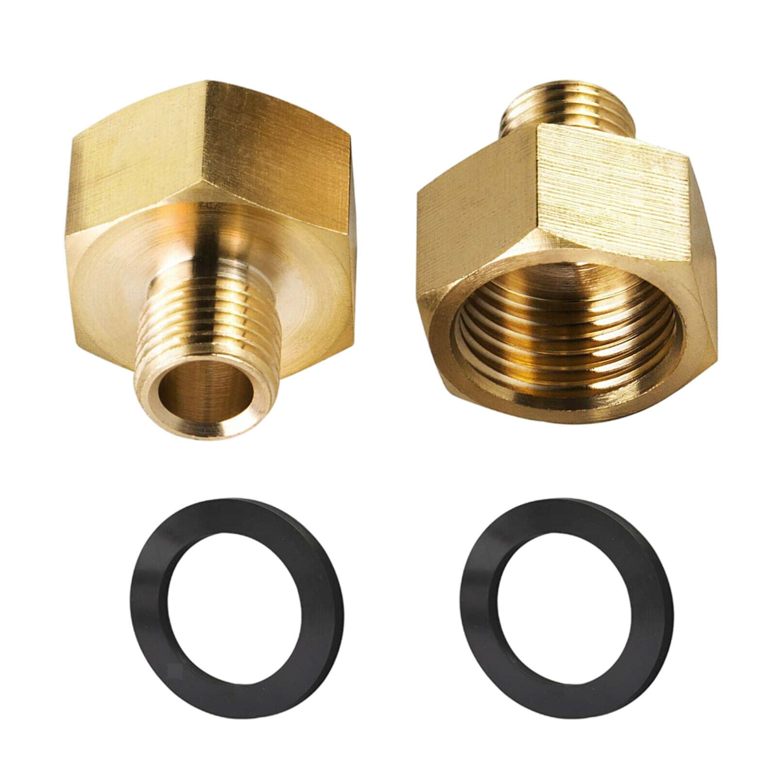 Pair Gas Hose Adapter 1/2 Inch Female x 1/4 Inch Male Thread for Gas Stove