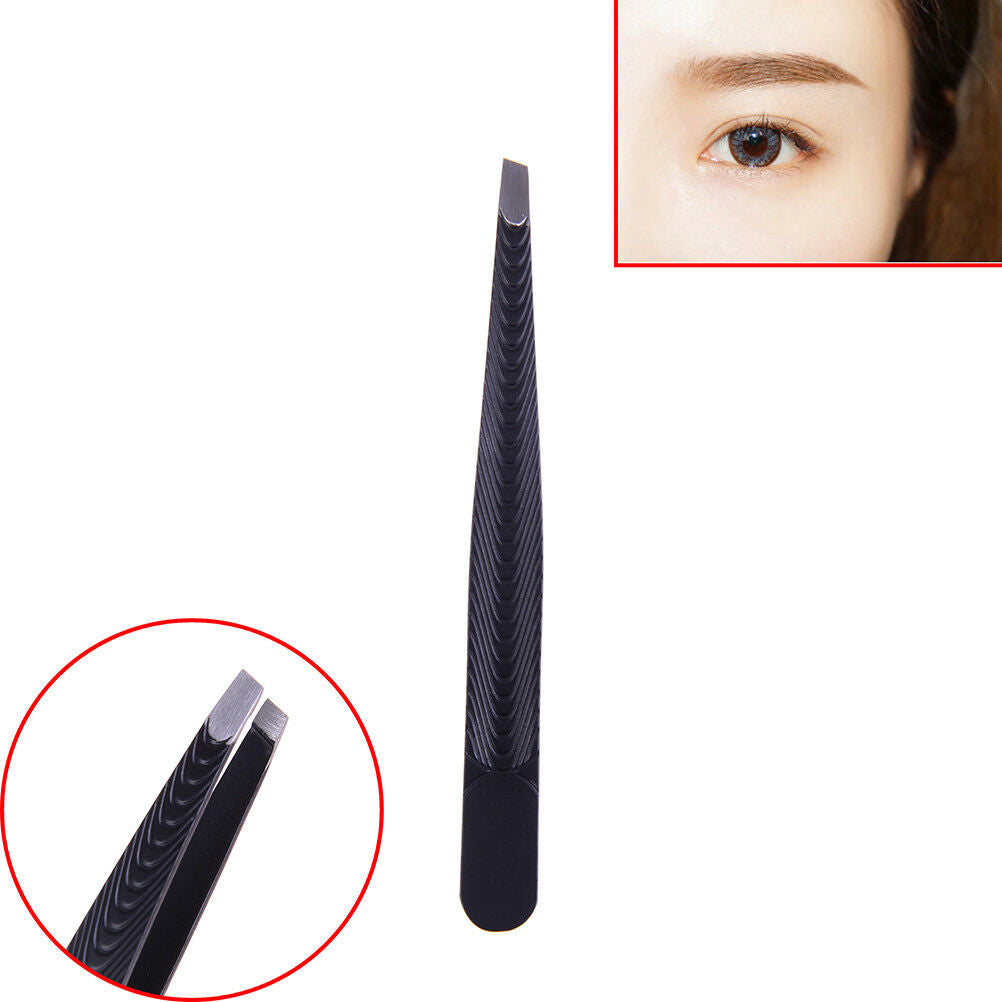 Professional eyebrow tweezers hair beauty slanted stainless steel tweezer.l8