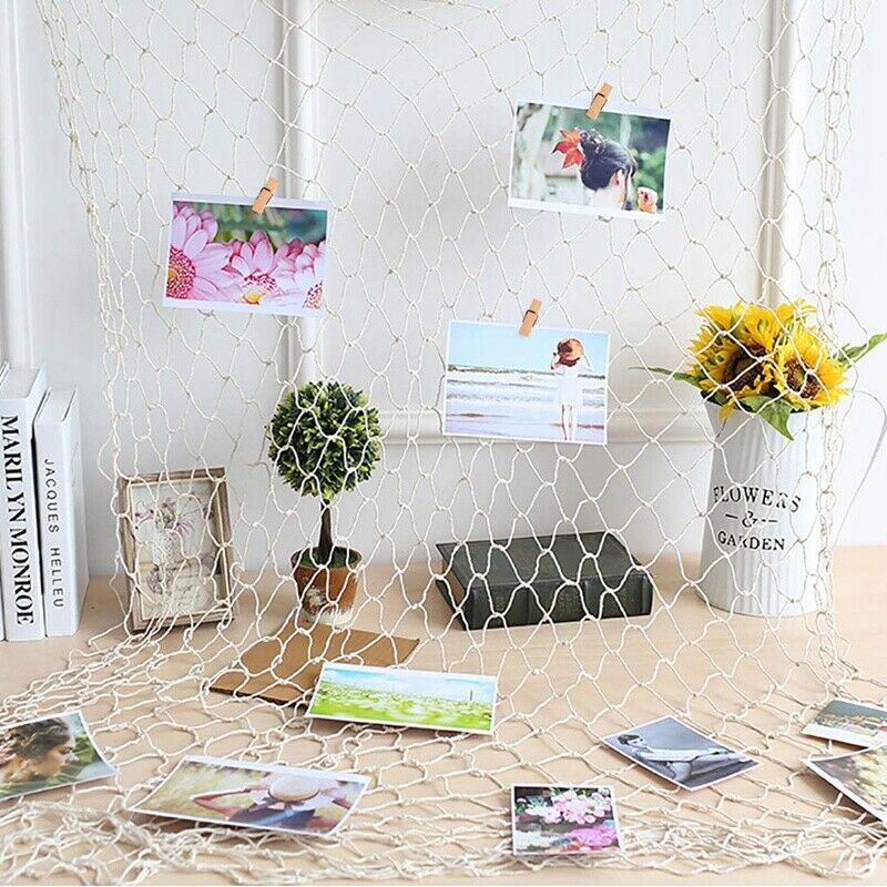 Fish Net for Home Photo e Wall Decorative Mediterranean Style for Nautical PI1Q1