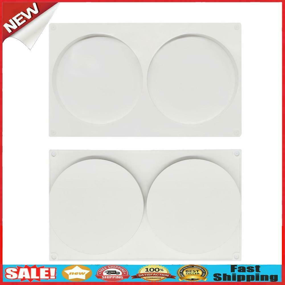 Silicone Cake Mold 2-Cavity Large Round Shape Mould Dessert DIY Baking Tray  @