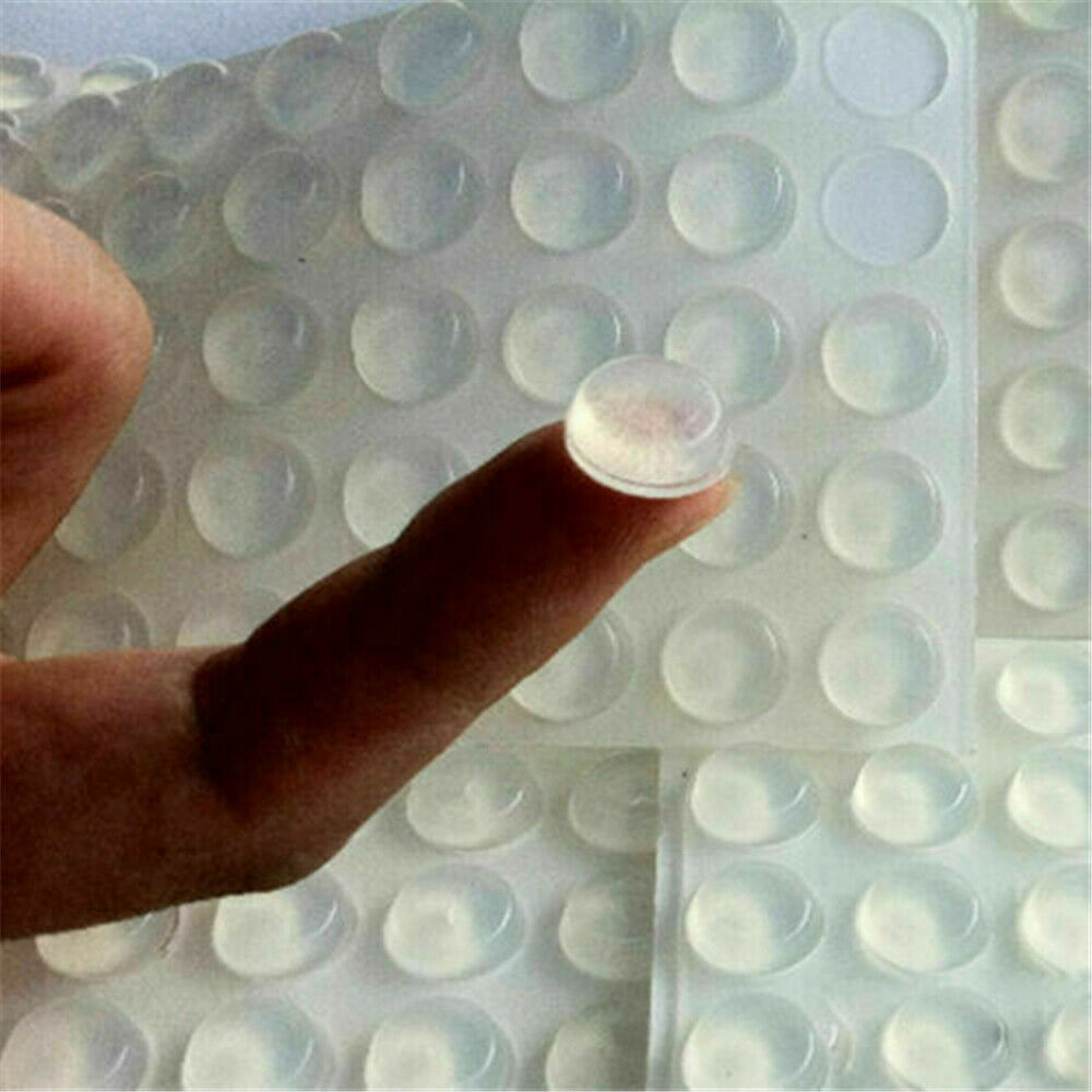 100X Self-Adhesive Rubber Feet Semicircle Bumper Door Buffer Clear Silicone Pad