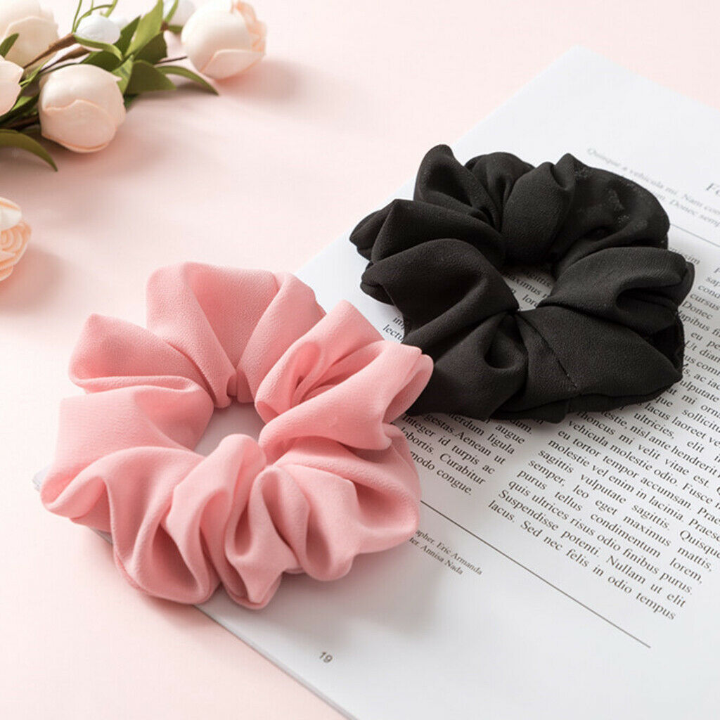 11pcs Silk Hair Scrunchies Stretchy Ponytail Holder Rope Hairband Updo Tool