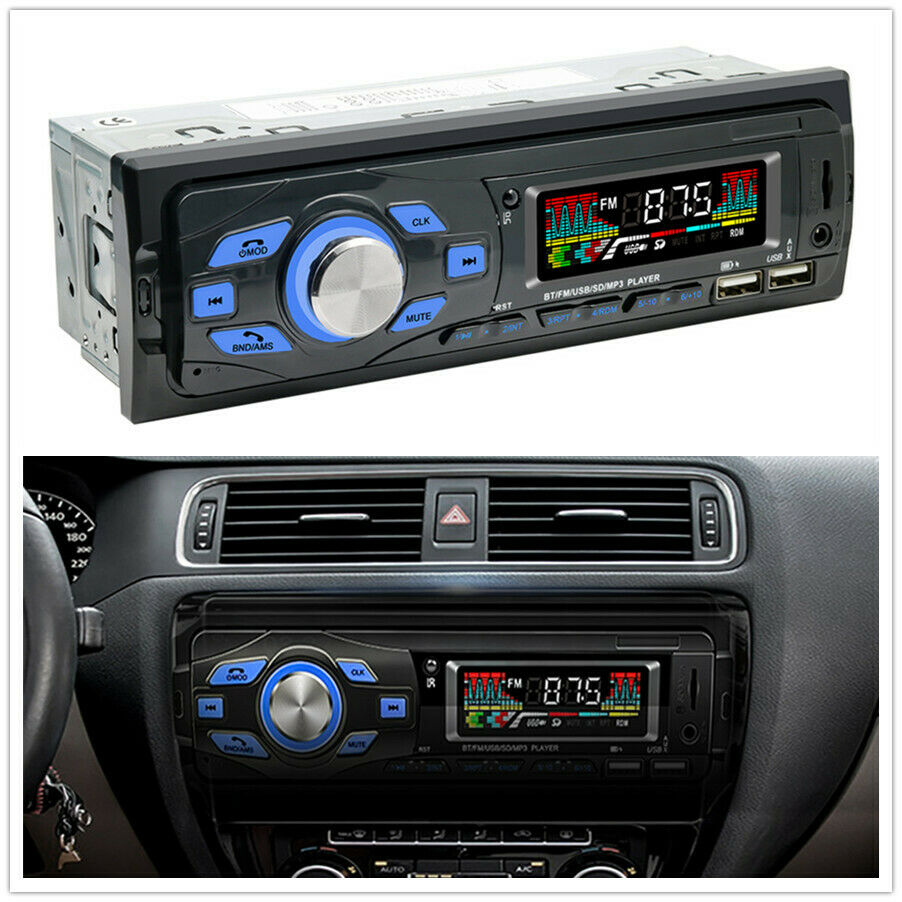 1 Din Car Stereo Radio Bluetooth Audio Music Player FM AUX USB Remote Control