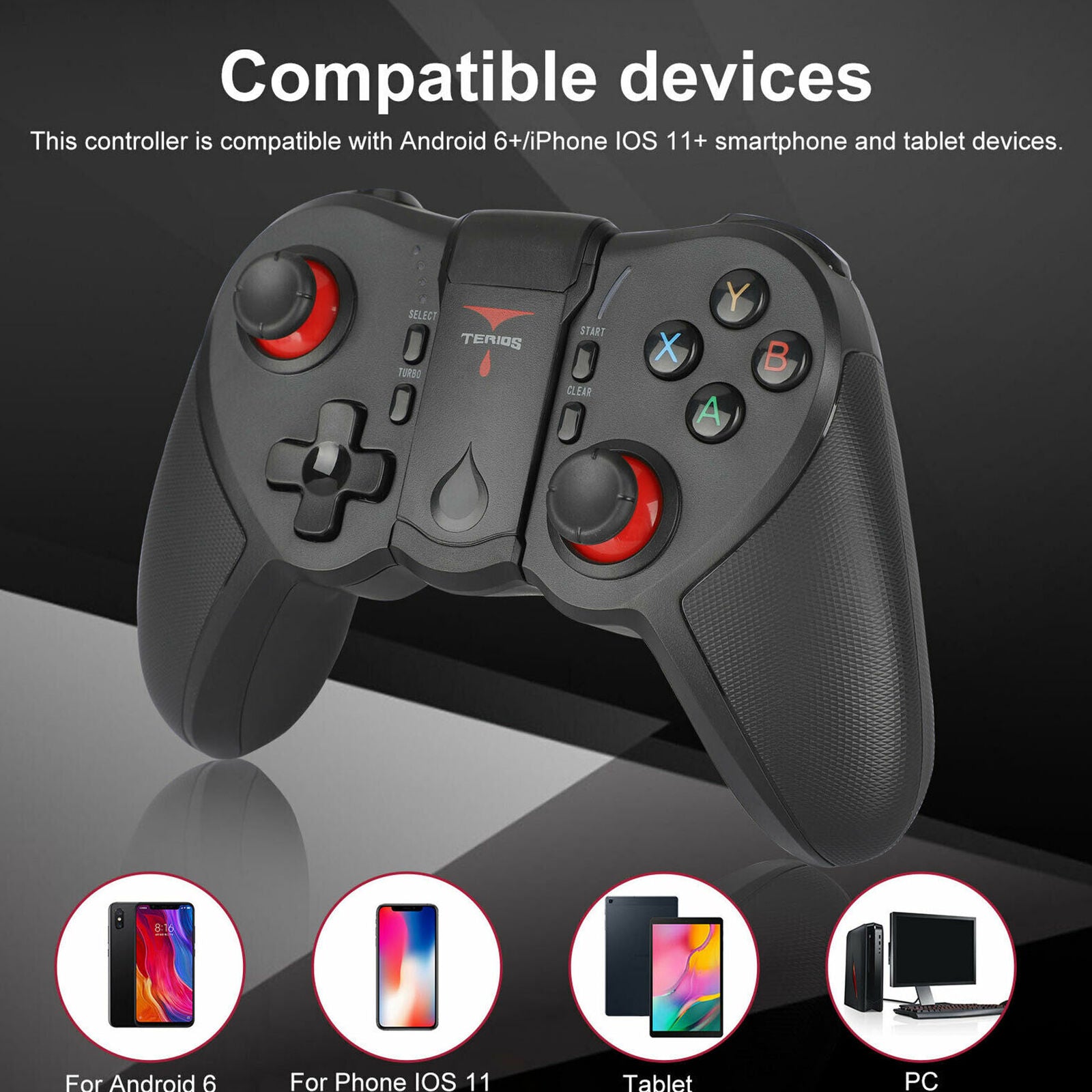 Wireless Bluetooth Gamepad Game Controller Joystick For IOS Phone Tablet