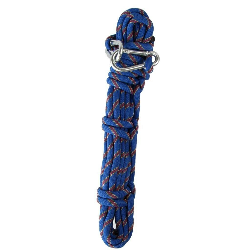 10mx10mm Outdoor Rock Climbing Rope   Rappelling Safety Rope Cord Blue