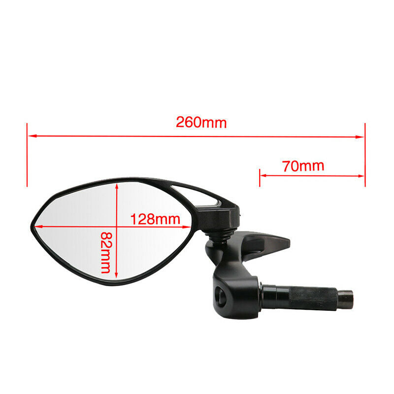18MM Screw Motorcycle Handle Bar End Rearview Mirrors Scooter Booster Hand Guard