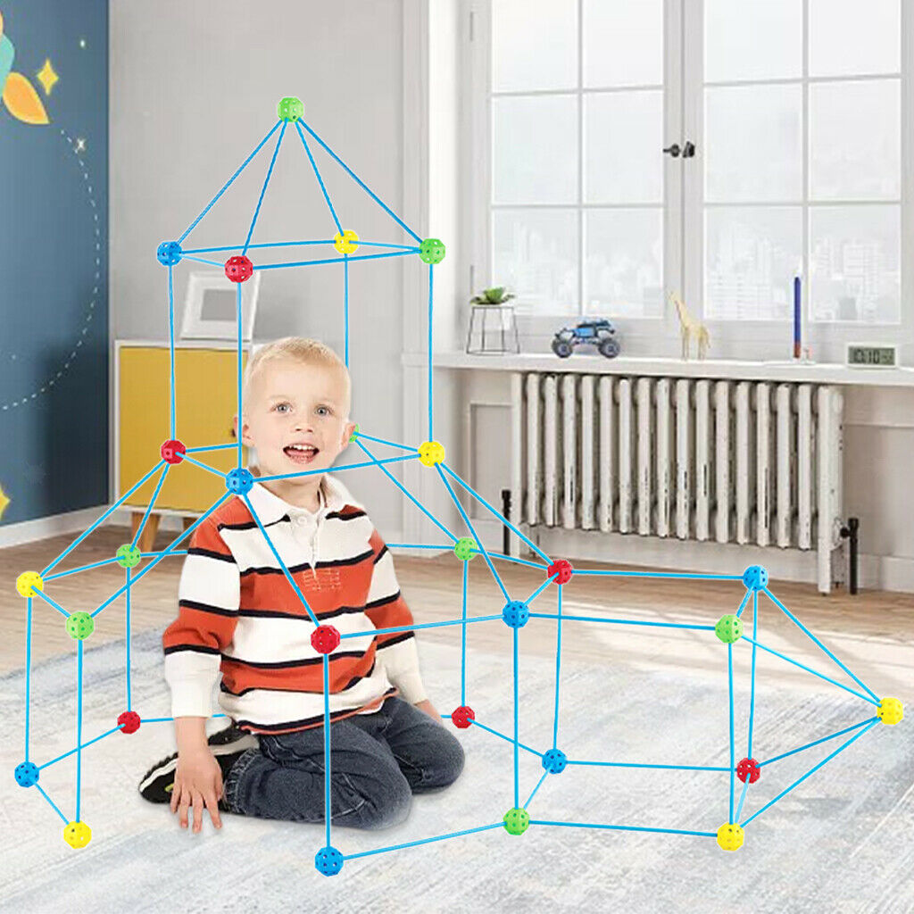 Kids Fort Building Kits Construction DIY Tent Hideaway Playhouse Puzzle Toys