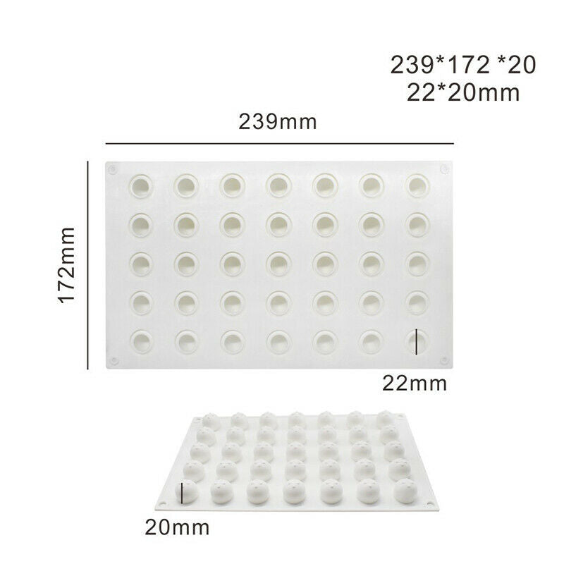 35 Cavity Ball Truffle Shape Silicone Mold DIY Chocolate Cake Mould Baking TBDA