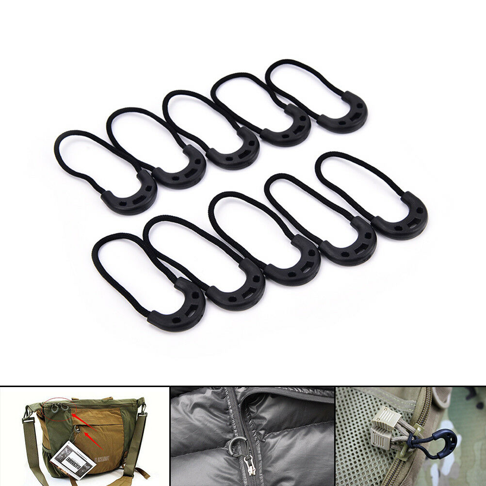 10 Zip Puller Zipper Pulls Cord Replacement Broken Fastener Slider Jacket .l8