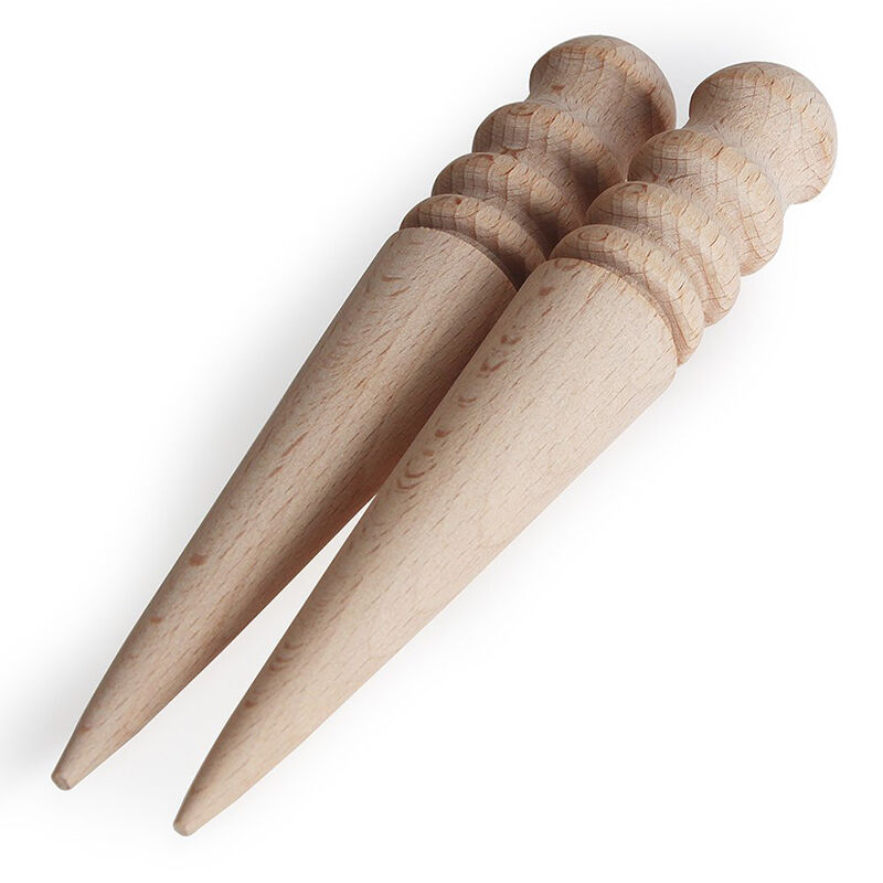 Leathercraft Tools Round Wood Edge Slicker Multi-Size Burnisher for Leather J SJ