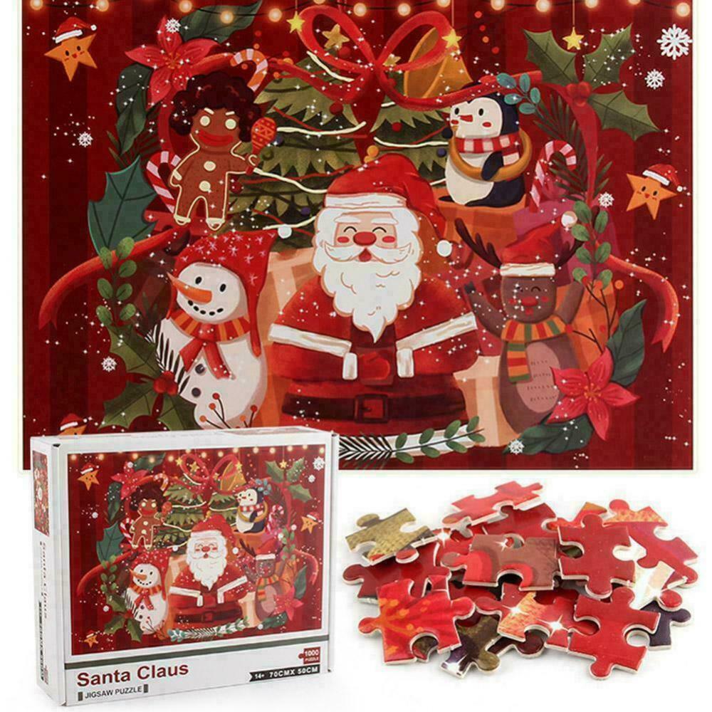 1000Pcs Christmas Puzzle Handmade Santa Claus Puzzle Merry