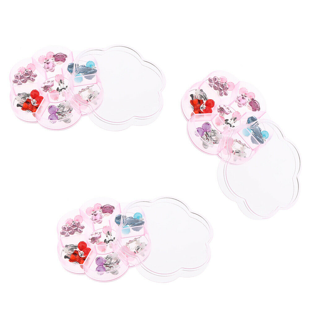 7 Pairs Girls   Earrings Pretend Play Earrings Jewelry Set