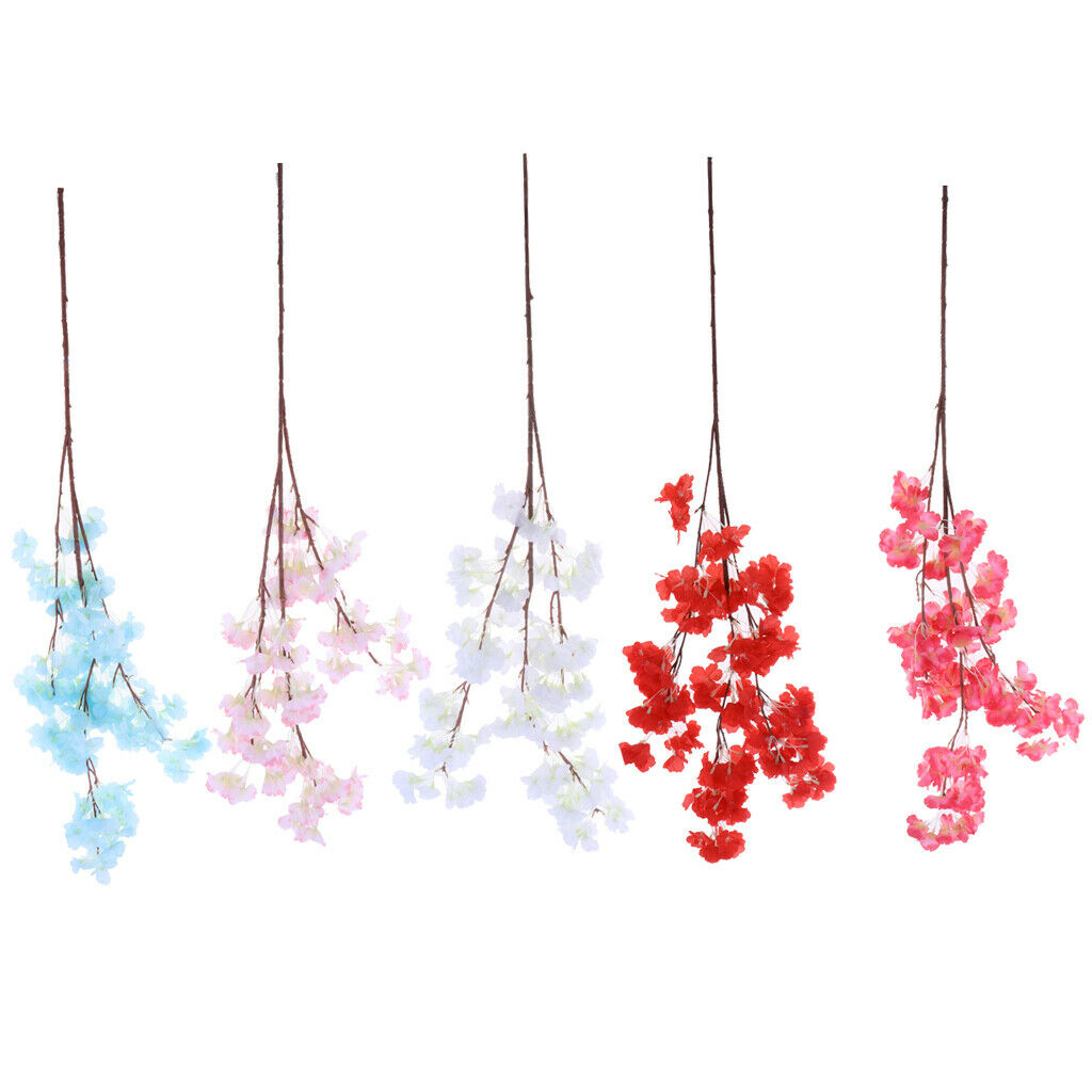 88cm Plastic Peach Flowers Silk Artificial Floral Wedding Party Decoration -
