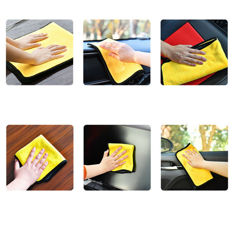 500GSM Premium Plush Microfiber Towel Washing Drying Cleaning Universial