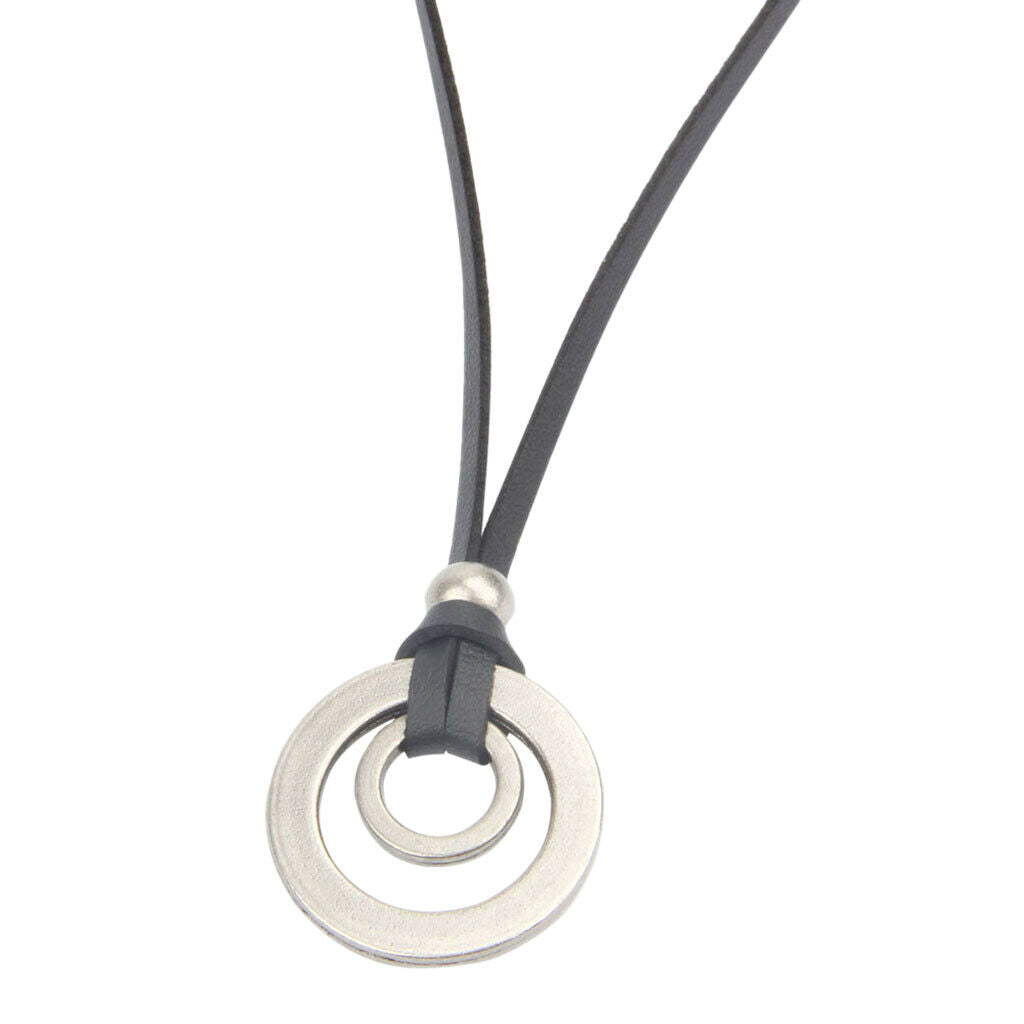 Bohemia Ethnic Style PU Leather Necklace Circle Punk Choker Hip Hop Style