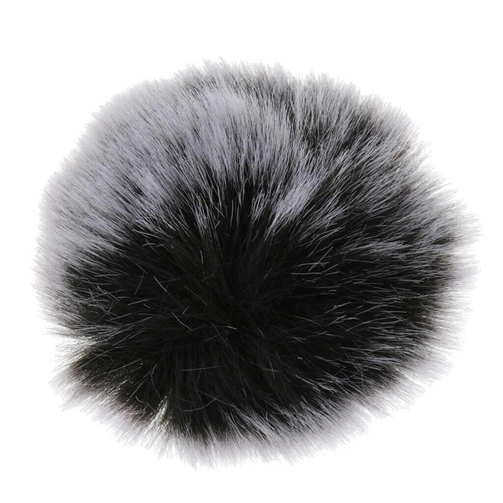 Mini Lapel Lavalier Microphone Windscreen MIC Fur Cover Black Gray