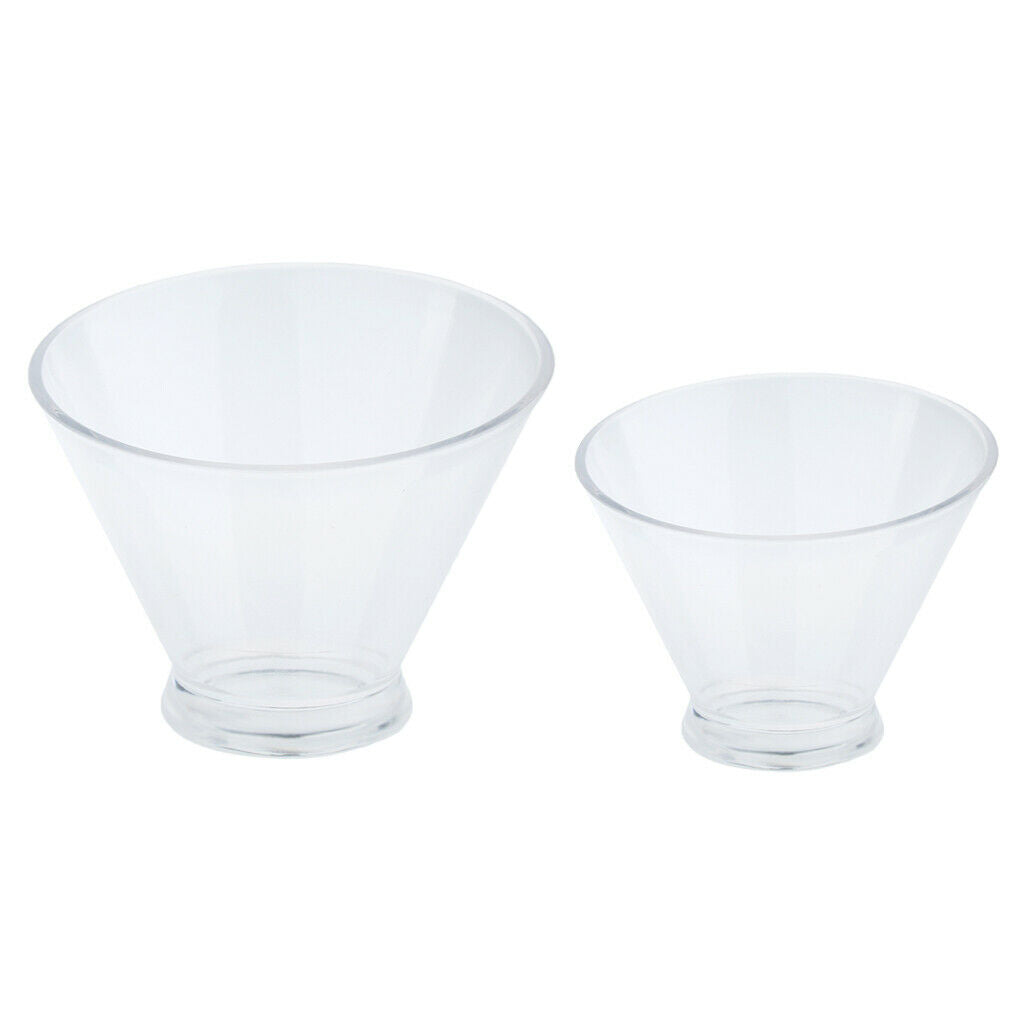 Clear Oblique Acrylic Vegetable Fruit Salad Serving Bowl KTV Restaurant L