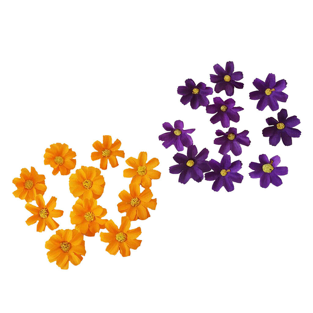 20Pcs Artificial Daisy Flowers Faux Flower Heads DIY Craft Floral Ornaments