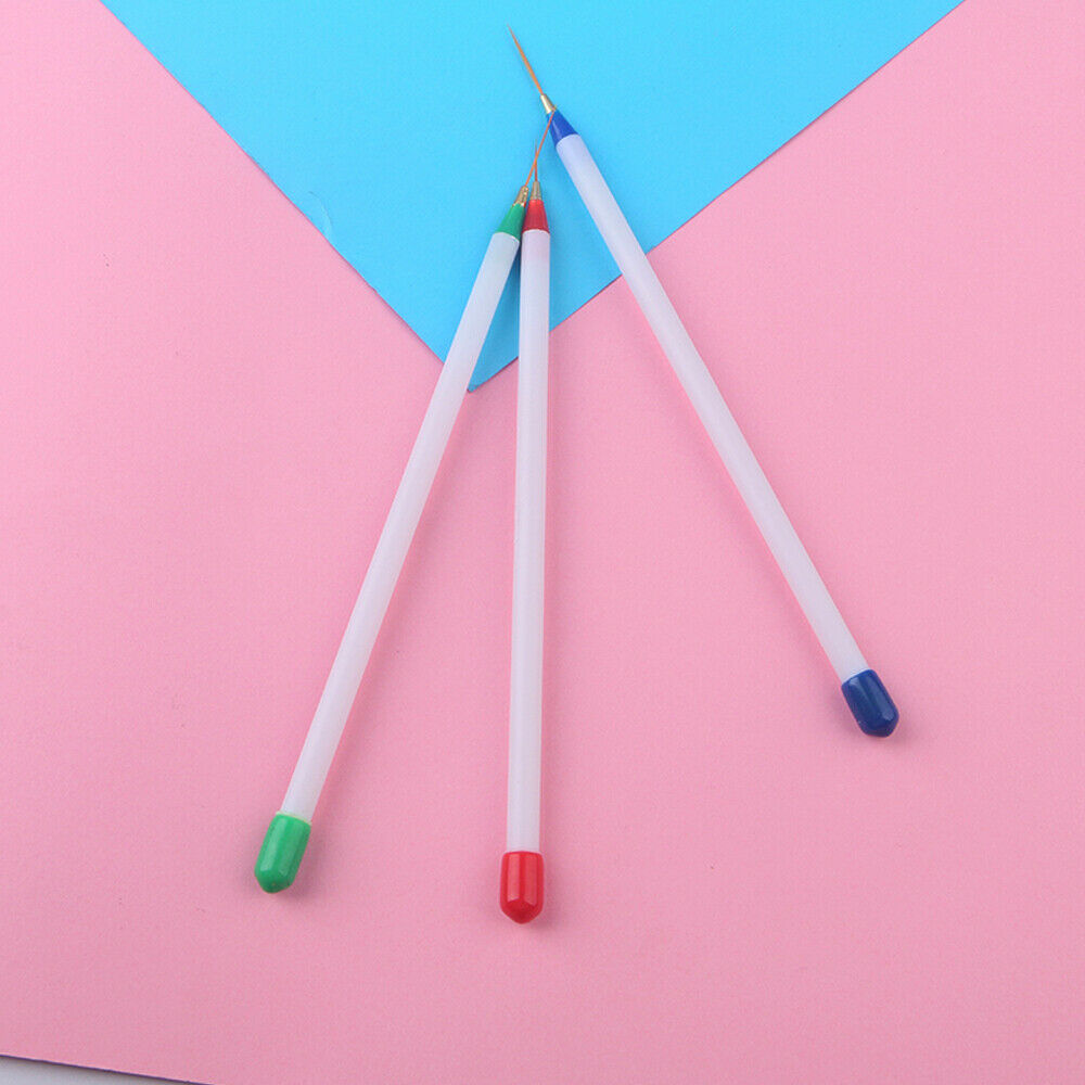 6Pcs Set Acrylic French Nail Art Pen Brush Painting Drawing Liner Manicure Tools