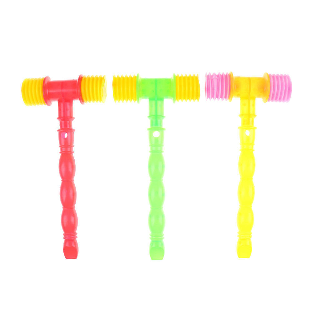 Durable Child Whistle Training Baby Handle Plastic Hammer Noisy Whistle Toys Tt