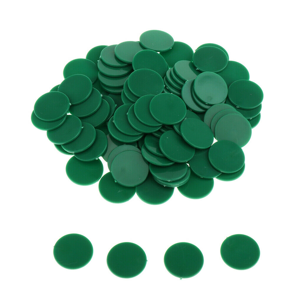 Lots 400 25mm Poker Chips Plastic Large Numbers Tokens Boundless Green