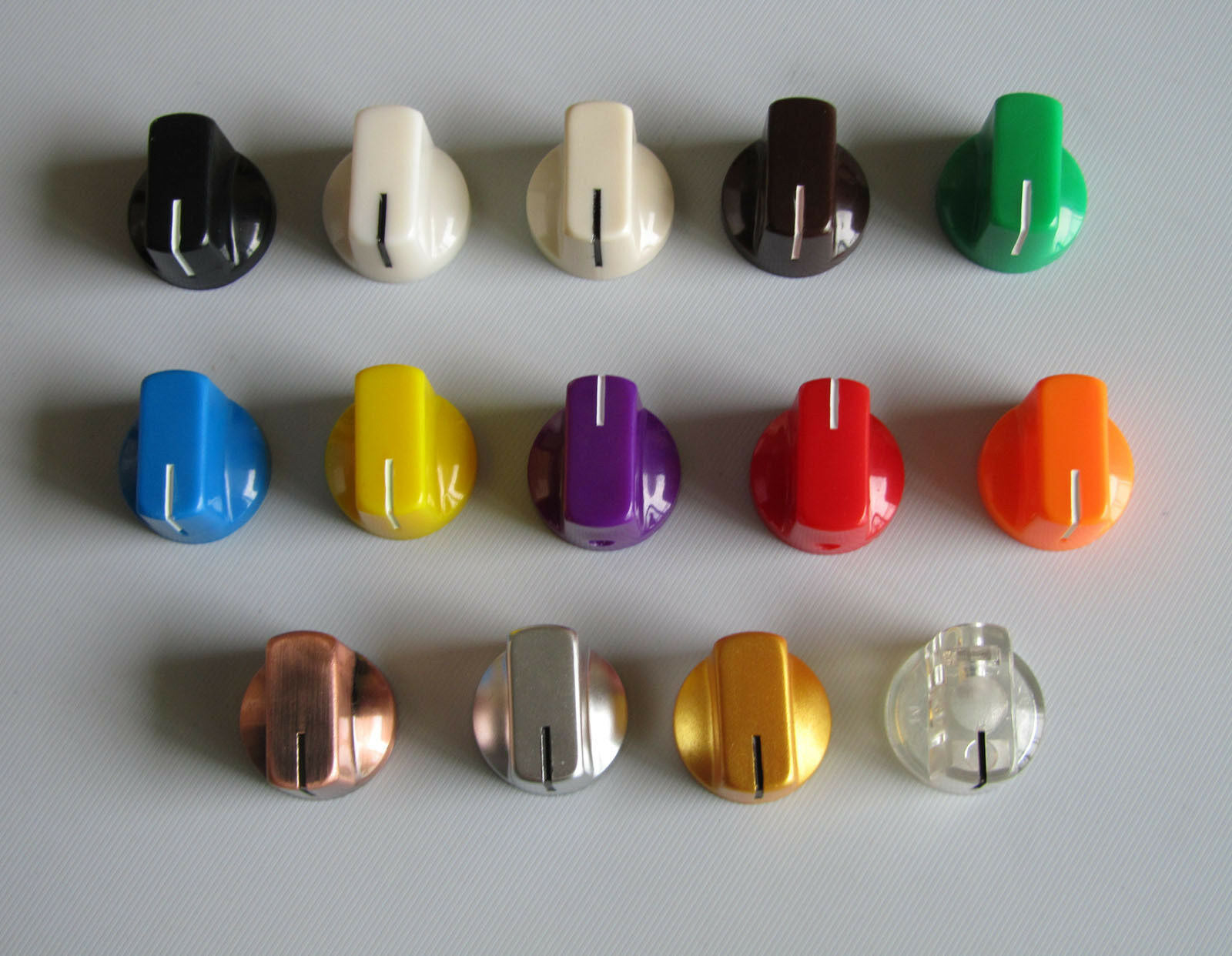 10x Guitar AMP Effect Pedal Knobs Davies 1510 Style Pointer Knob Yellow