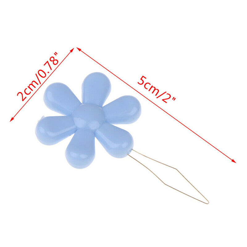 10pcs Strong Easy Grip Needle Threader Stitch Tool Candy Flower Shape Craft_DD
