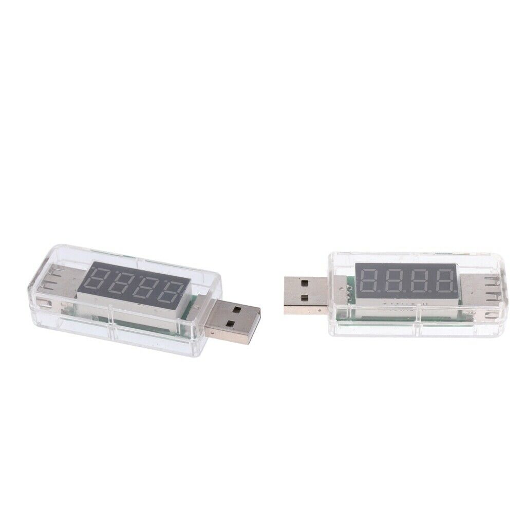 2x USB Power Tester Current Detector Voltage Power Meter for Power Bank