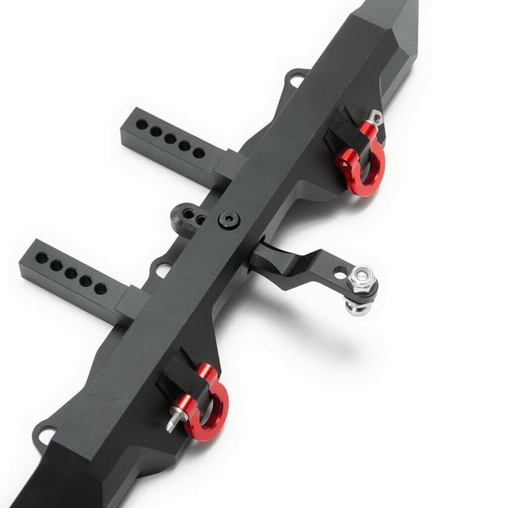 1/10 RC Metal Rear Bumper with Trailer Hook for Axial SCX10 90046 TRX4 Parts