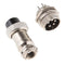 Pair GX16 5Pins Waterproof Male Female Panel Metal Aviation Wire Connector