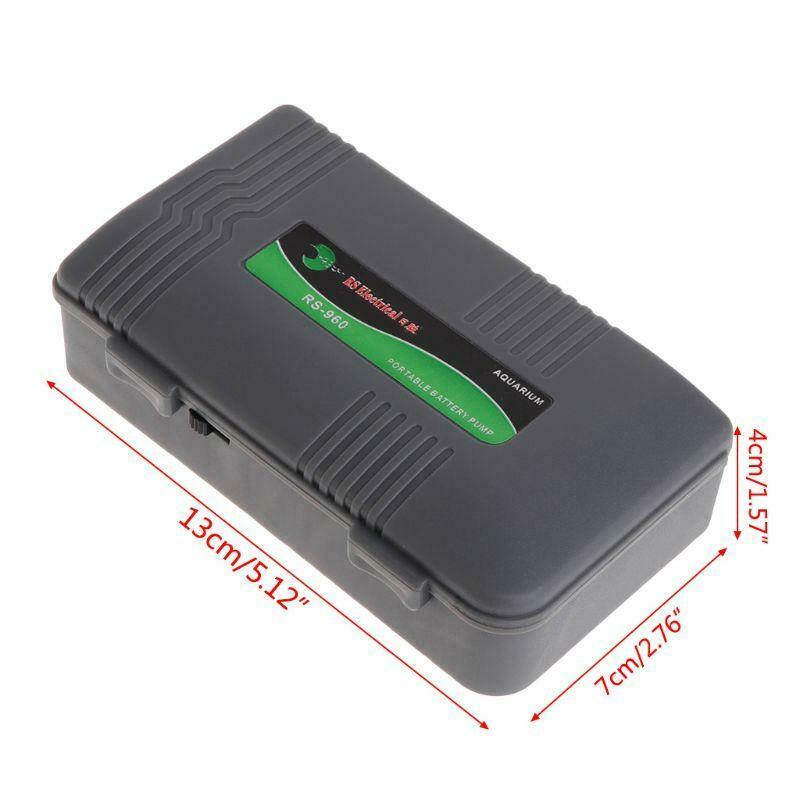 Air Pump Portable Aquarium Fish Tank Battery Powered Oxygen Aerator With Stone
