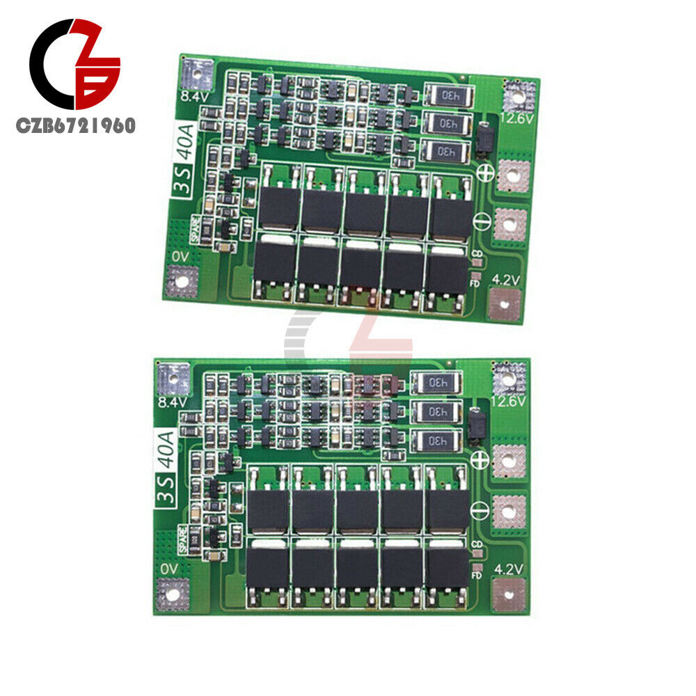 18650 3S 40A 11.1V 12.6V FBMS Protection Board Lithium Battery or Drill Motor
