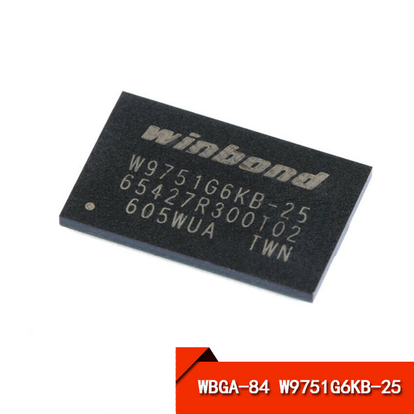 8M x 4 Banks x16 Bit DDR2 SDRAM W9751G6KB-25 WBGA-84 512Mbit Parallel Chip