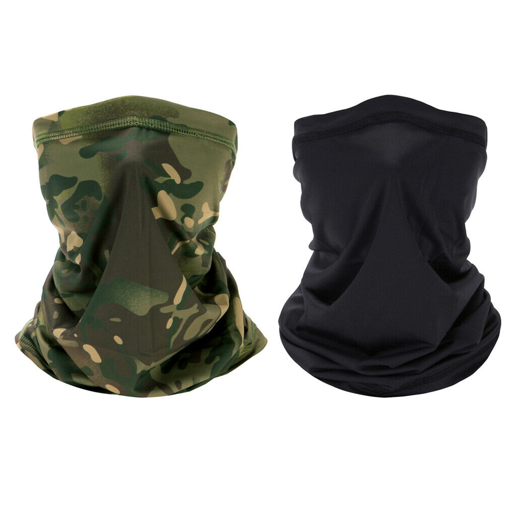 2x Silky Cycling Face Guard Balaclava Soft Headscarf Neck Gaiter Snood