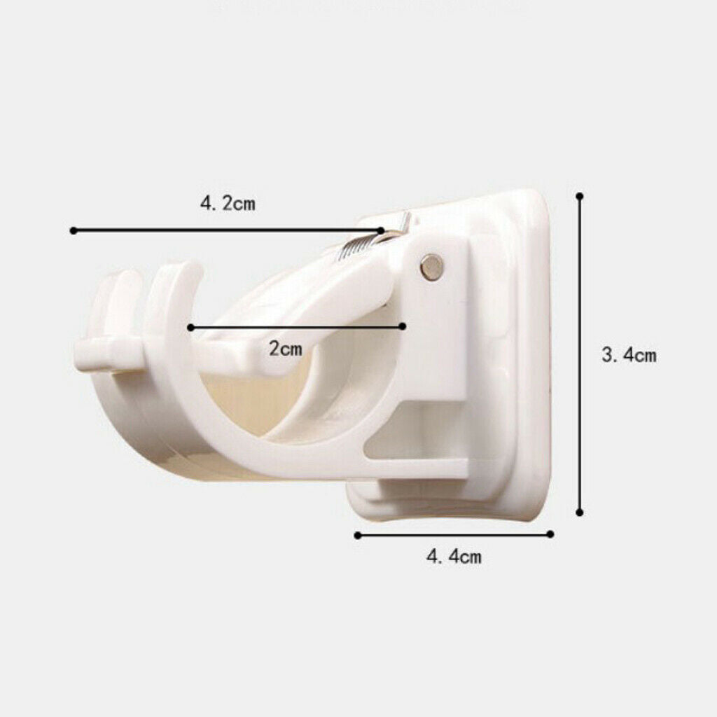 16Pack Curtain Rod Bracket Self Adhesive Drapery Holders Wall Bracket Hooks