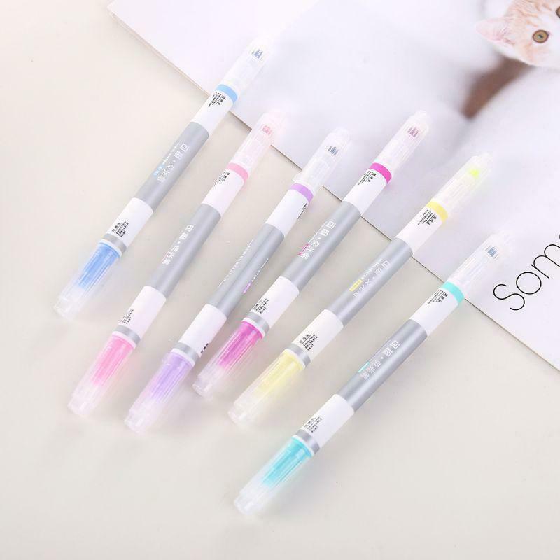 6pcs/set Erasable Highlighter Pen Marker Pastel Liquid Chalk Fluorescent Pencil