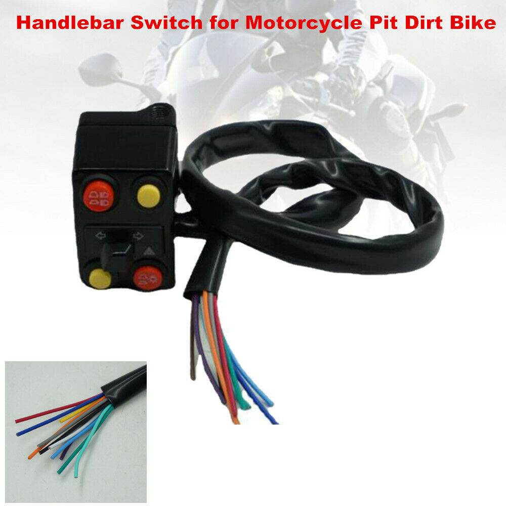 Waterproof Handlebar Switch for Motorcycle Electric Dirt Bike Horn ON-OFF Light
