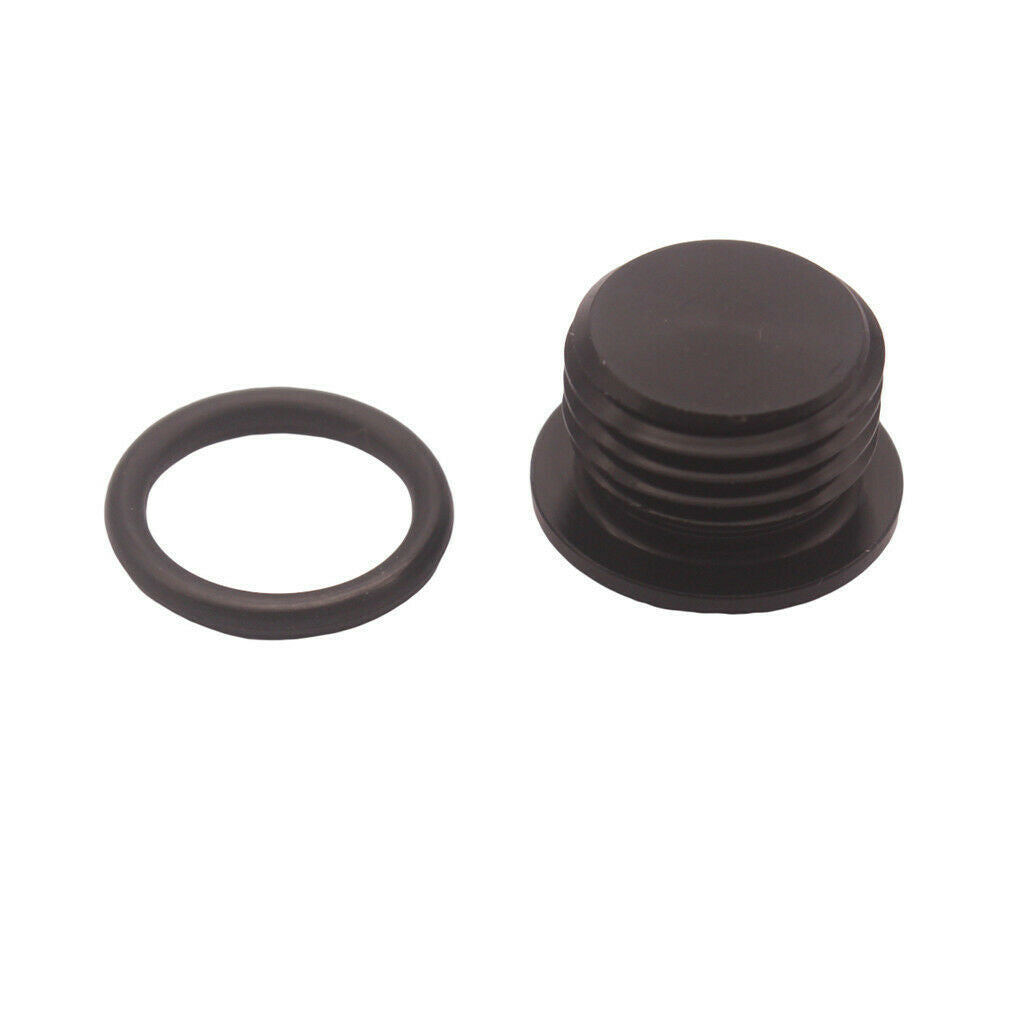 8-AN ORB Hex Socket Plug Adapter With O- Black (Alloy Aluminum)
