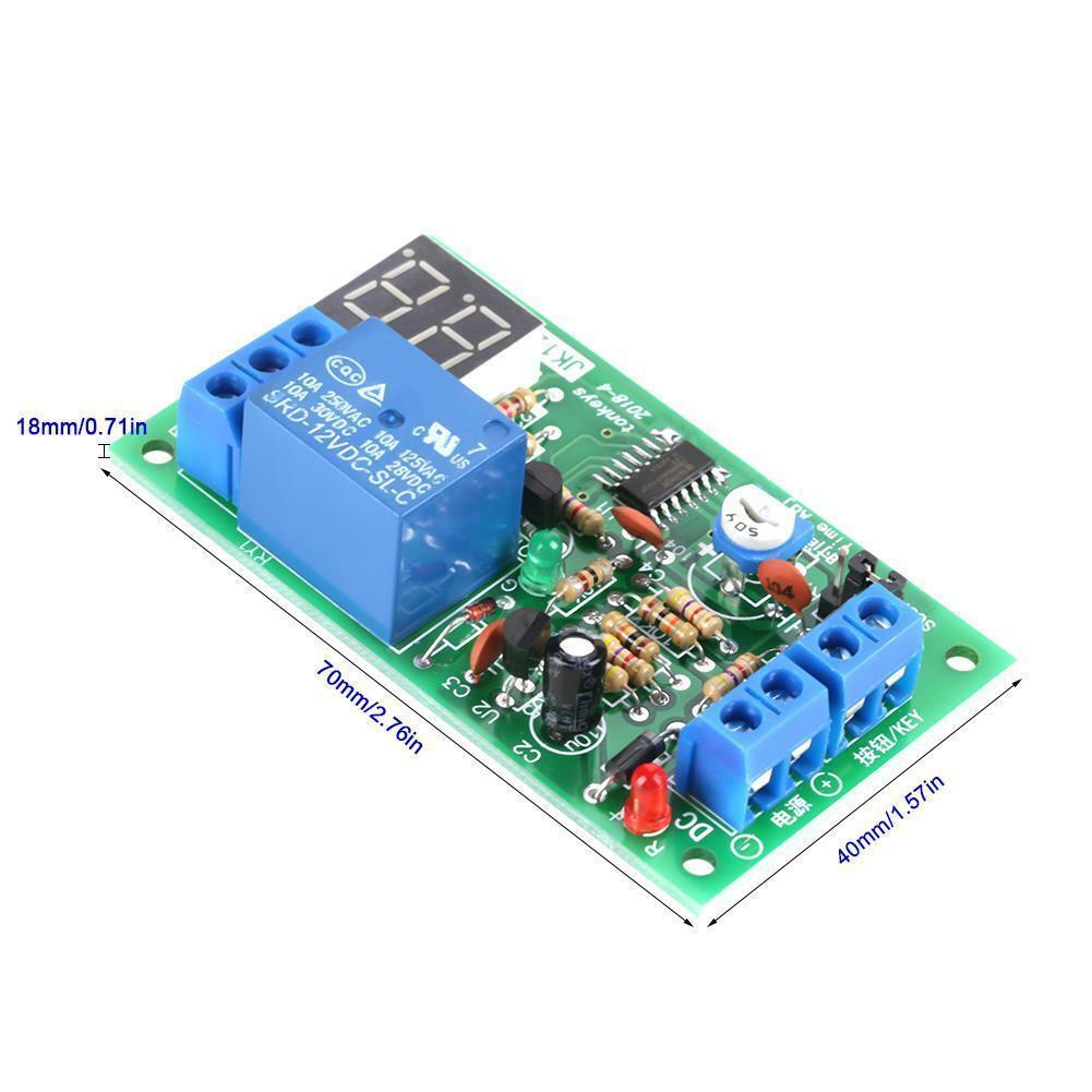 Dc 12V Affichage LED Rebours de Distribution Minuteur Retard Tours ArrÃªt Relais